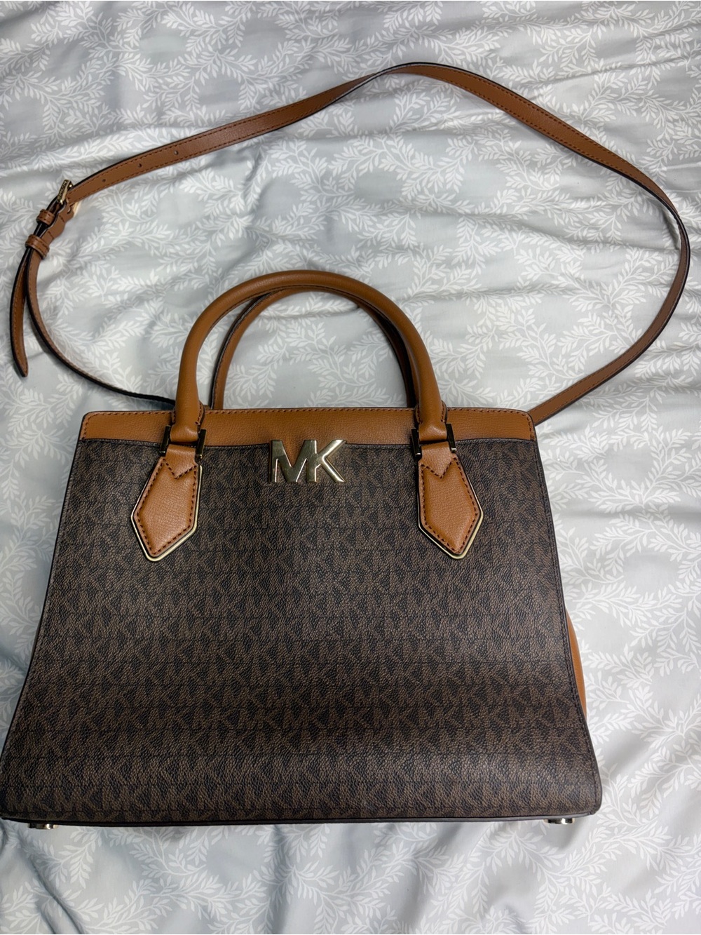 MICHAEL KORS MOTT LARGE SACHEL CROSSBODY BRIGHT BROWN
